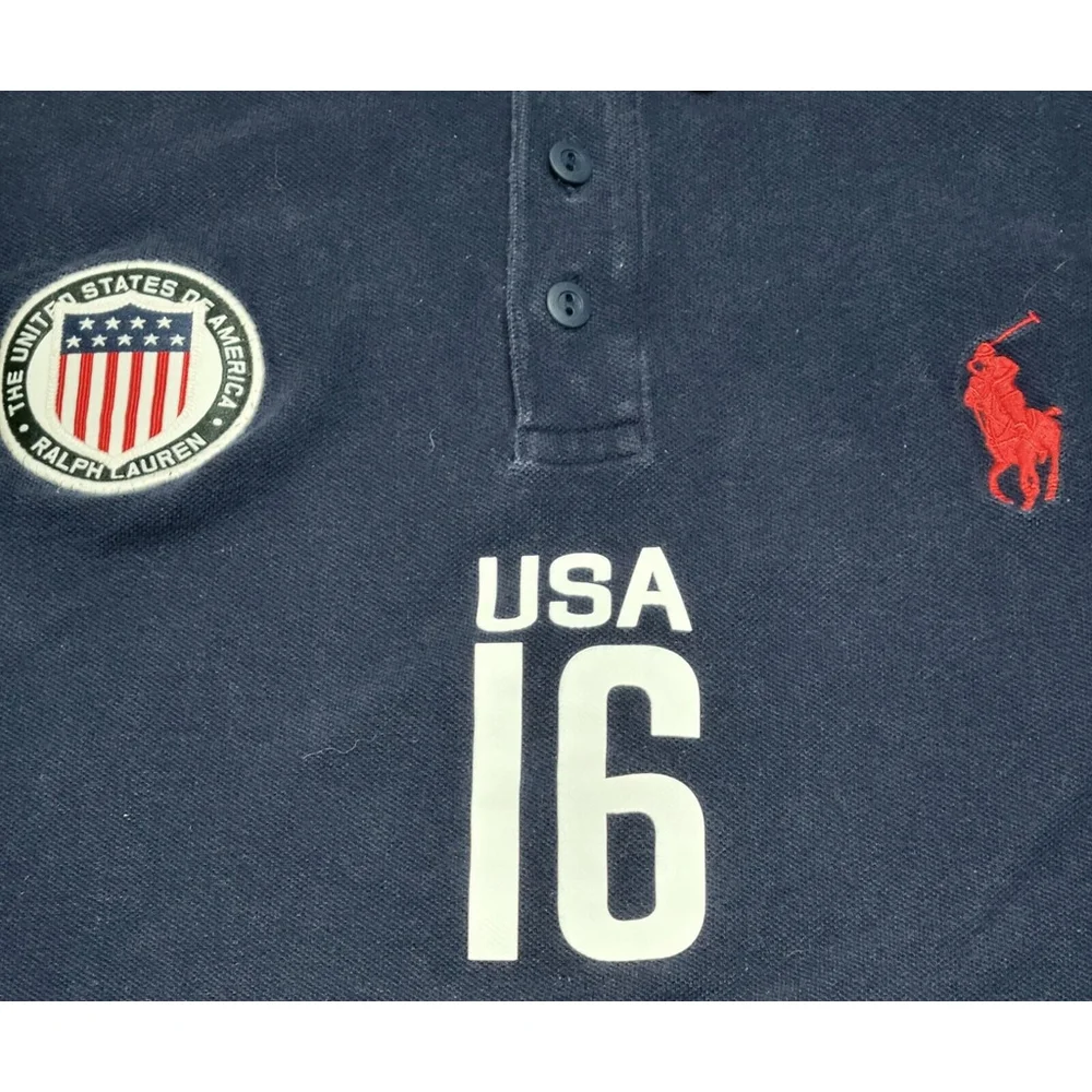 Polo Ralph Lauren USA Polo Big Pony Mens Size XXLarge #16 Patch Cotton